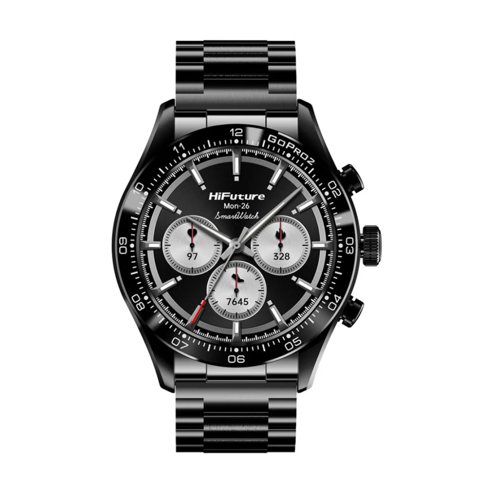 HiFuture GO PRO2 Sports/Fitness Bluetooth Smart Watch 1.32" AMOLED Display (Black) - Image 2