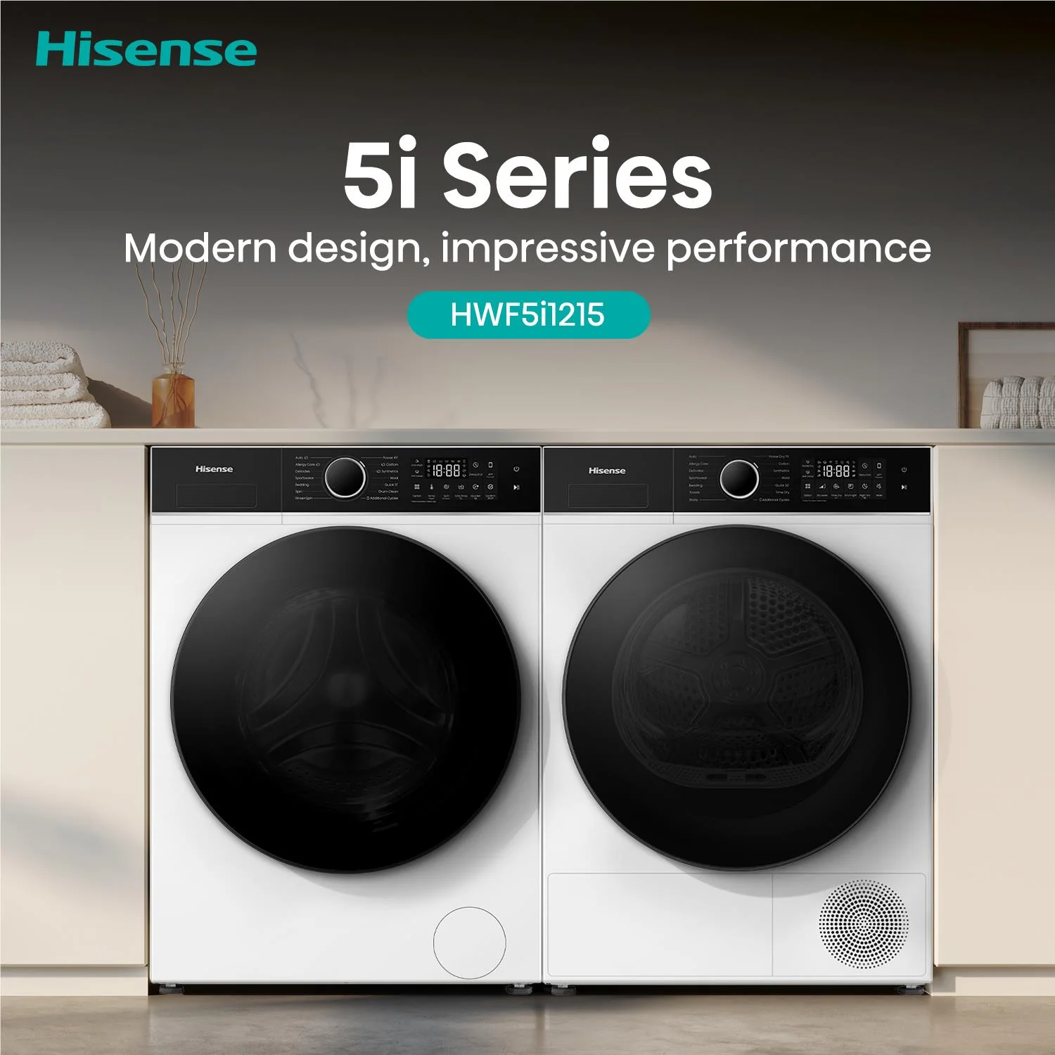 Hisense HWF5i1215 Series 5I 12kg Front Load Washing Machine - Image 8