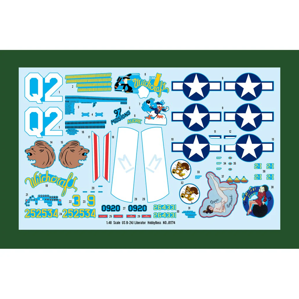 Hobby Boss 1/48 US B-24J Liberator Plastic Model Kit - Image 4
