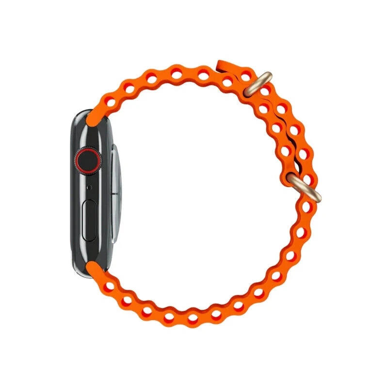 Hoco Apple Watch Ocean Band for Series 38 / 40 / 41 / 42 mm (Orange) - Image 3