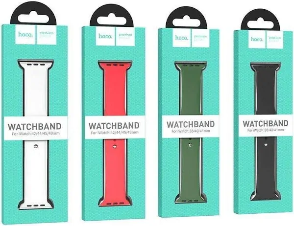 Hoco Apple Watch Sport Band for Series 42 / 44 / 45 / 46 / 49 mm (White) - Image 3