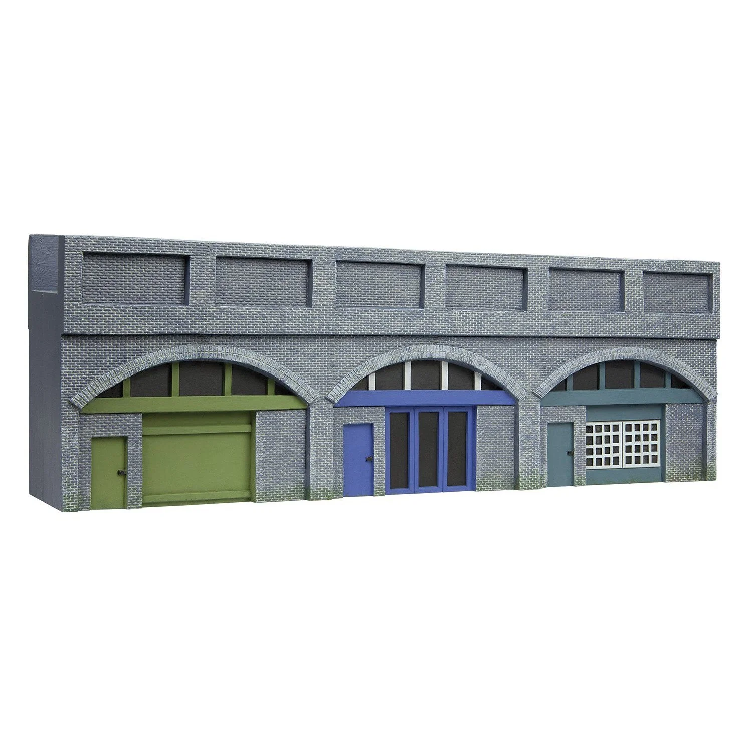 Hornby OO Low Relief Viaduct with Lockups x2 Engineers Blue Brick - Image 2