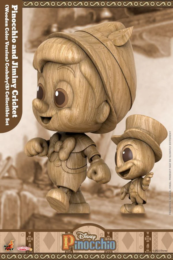 Hot Toys Pinocchio 1940 Pinocchio & Jiminy Cricket Toy Color Version Cosbaby - Image 3