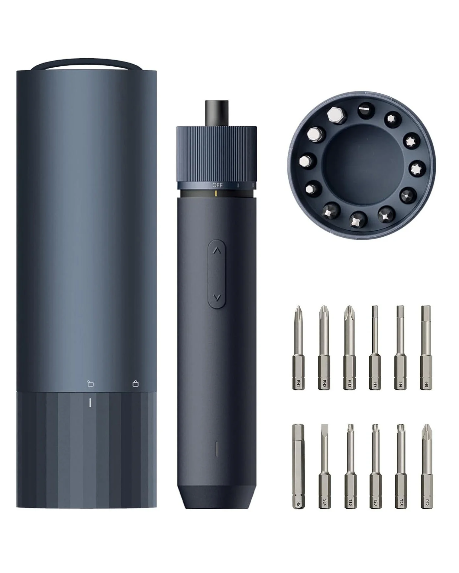 HOTO 3.6V Electric Screwdriver Set with 12 Bits
