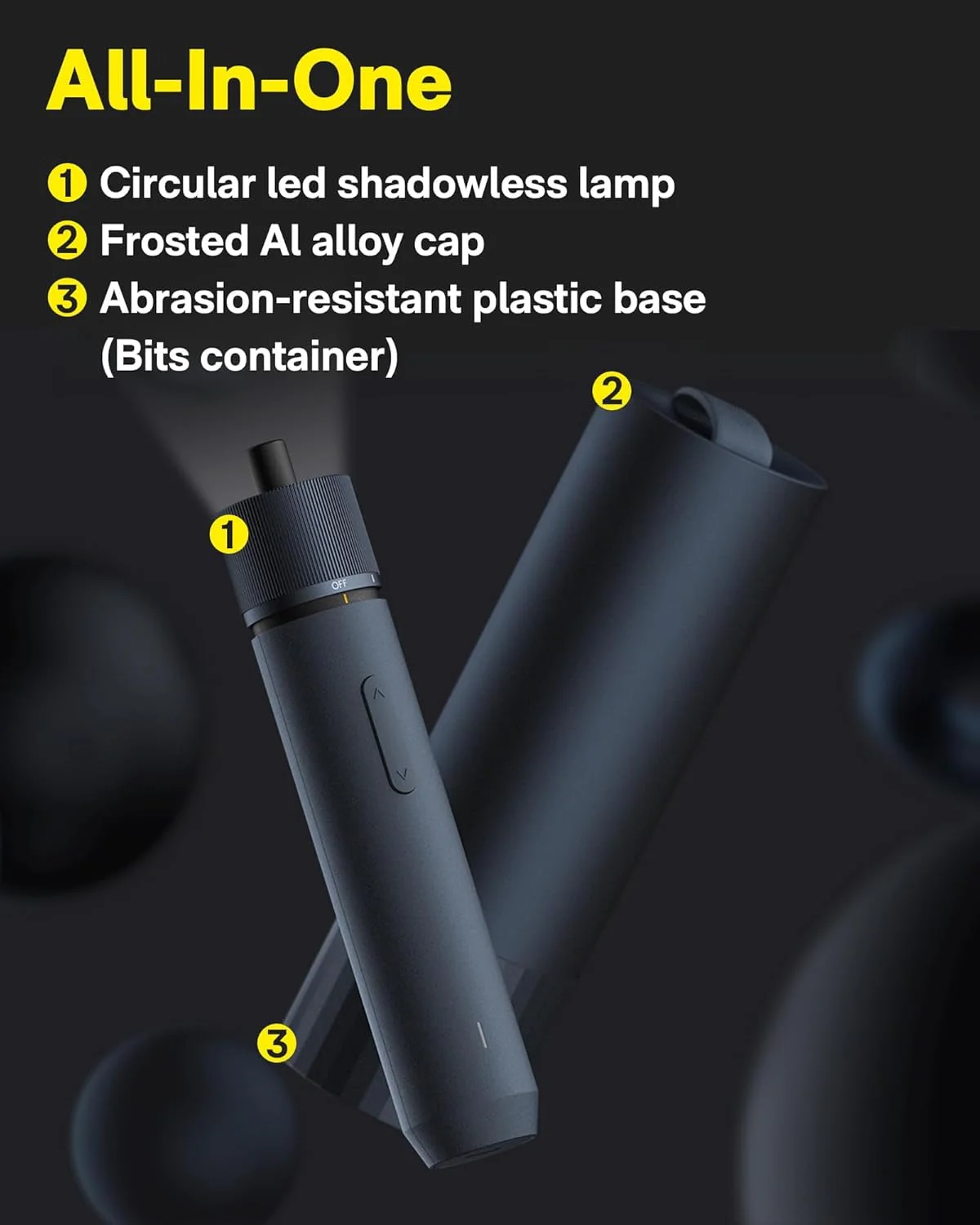 HOTO 3.6V Electric Screwdriver Set with 12 Bits - Image 2