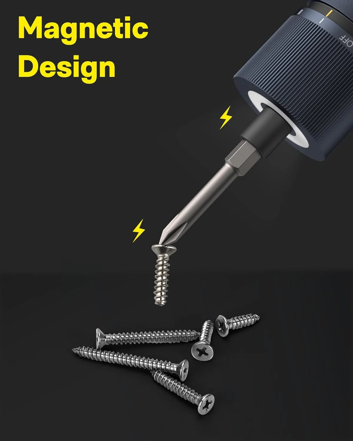 HOTO 3.6V Electric Screwdriver Set with 12 Bits - Image 6