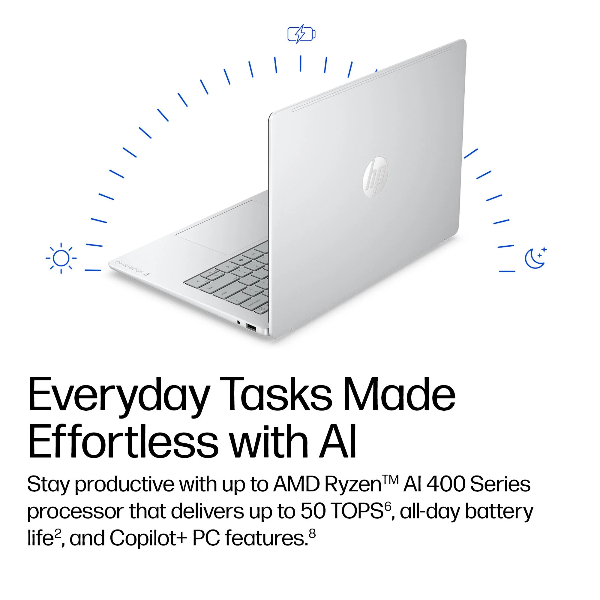 HP OmniBook 3 14" WUXGA AI PC Laptop (Ryzen AI 7)[512GB] - Image 3