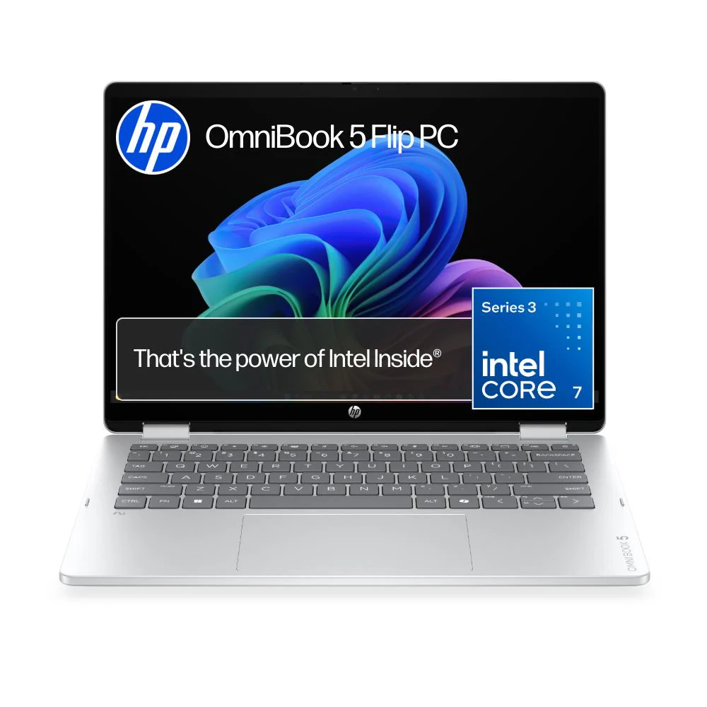 HP OmniBook 5 Flip 14" 2K 2-in-1 Laptop (Intel Core 7)[Silver/512GB]