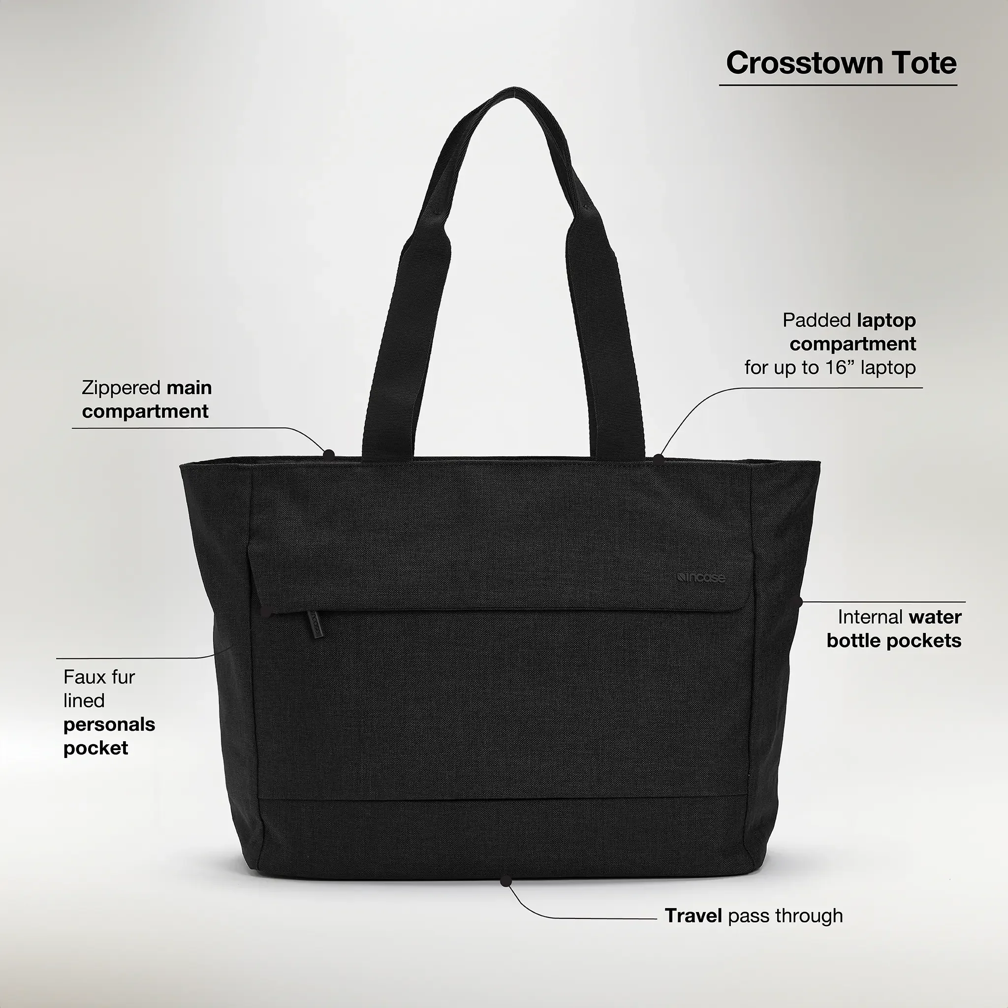 Incase Crosstown Tote - Black - Image 7