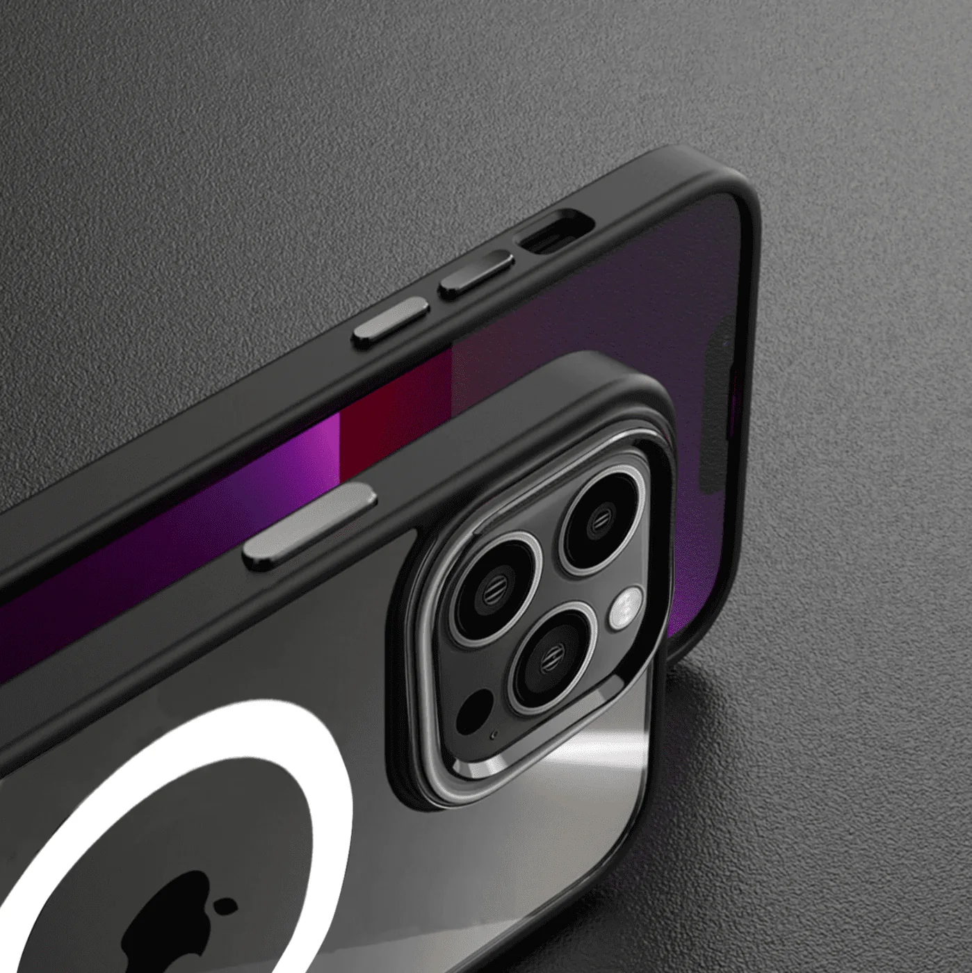 iShield Figura Series Clear Case with MagSafe iPhone 14 Pro Purple - Image 2