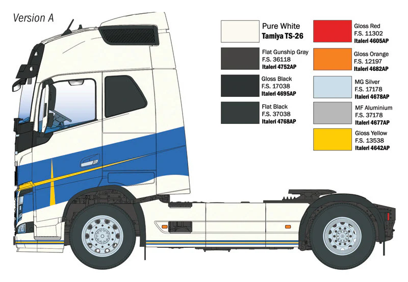 Italeri 1/24 Volvo Fh16 Medium Roof - Image 4