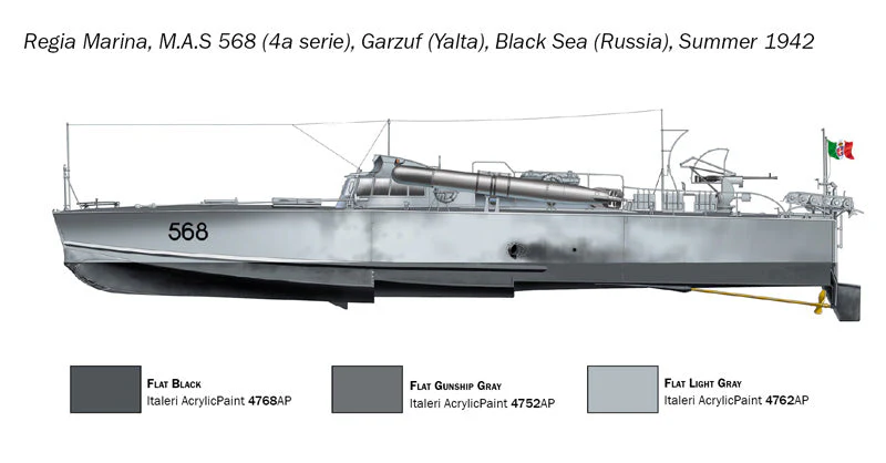 Italeri 1/35 M.A.S. 563/568 with Crew & Accessories - Image 4