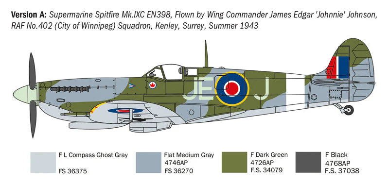 Italeri 1/72 Spitfire Mk.V / Mk.IX Aces - Image 3