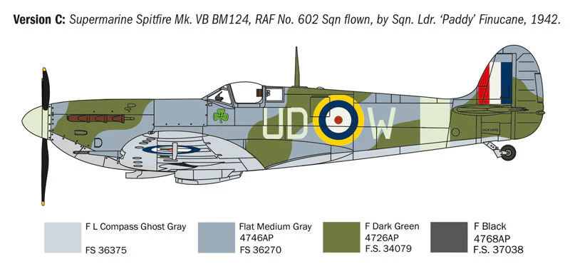 Italeri 1/72 Spitfire Mk.V / Mk.IX Aces - Image 5