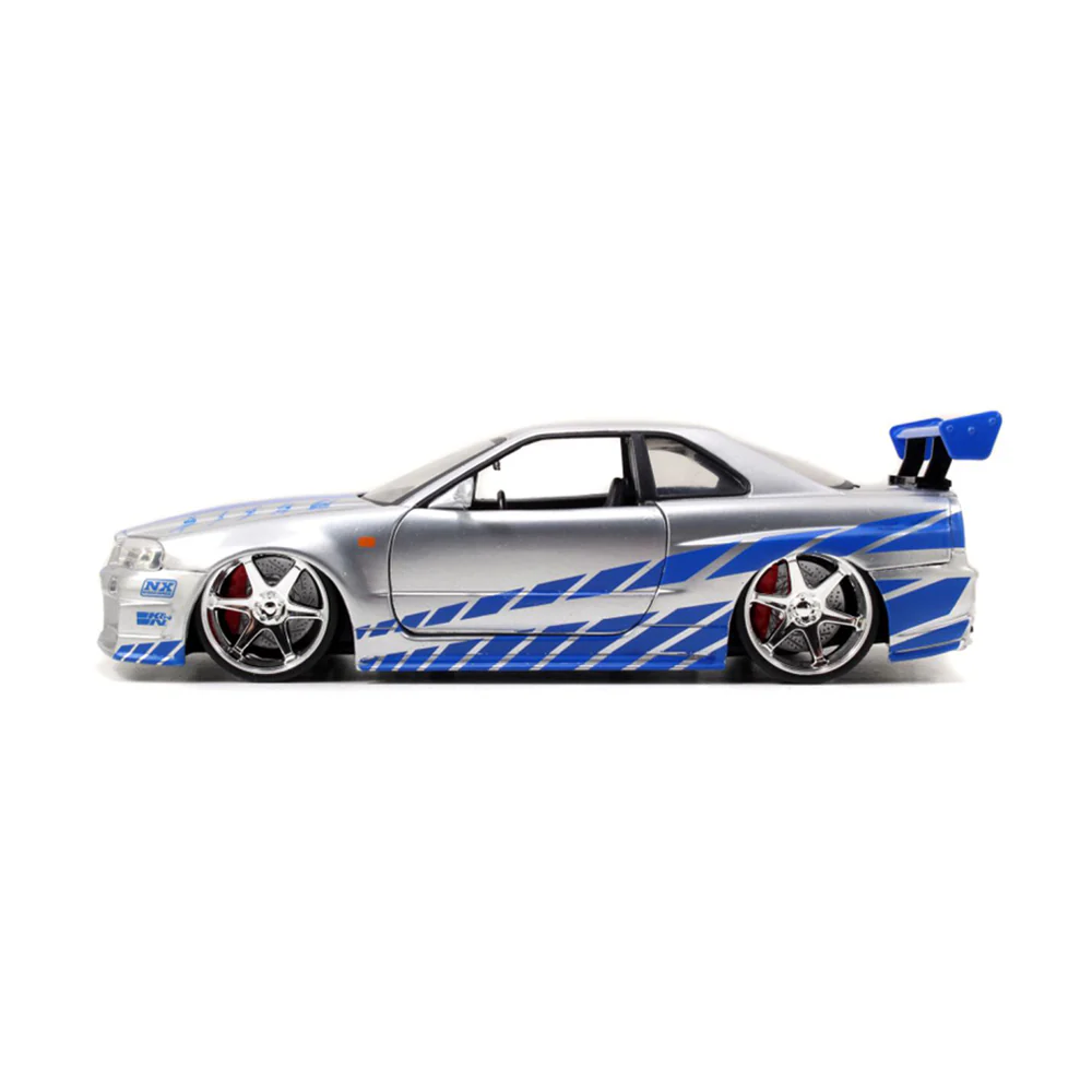Jada 1:24 Fast & Furious Brians '02 Nissan Skyline GT-R Diecast Model Car - Image 2