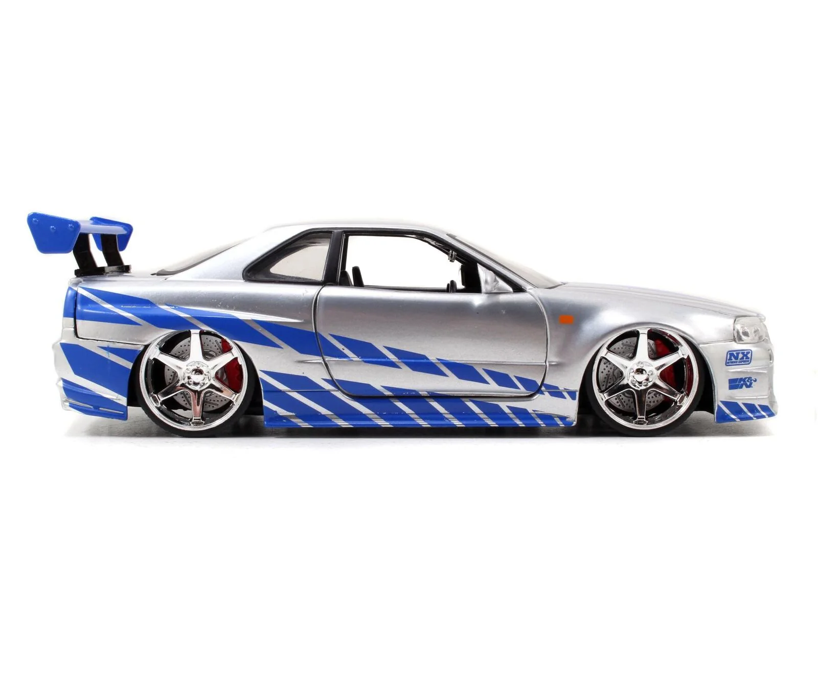 Jada 1:24 Fast & Furious Brians '02 Nissan Skyline GT-R Diecast Model Car - Image 4