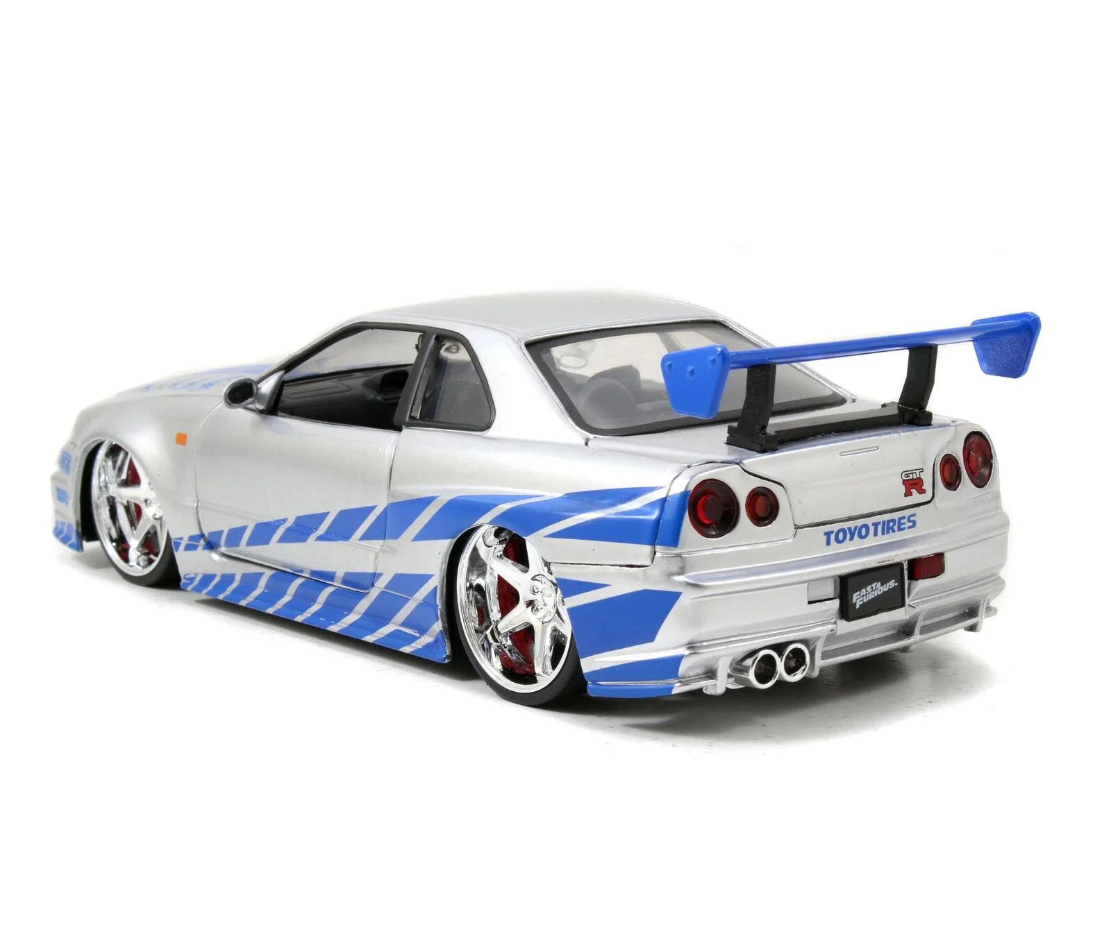 Jada 1:24 Fast & Furious Brians '02 Nissan Skyline GT-R Diecast Model Car - Image 6