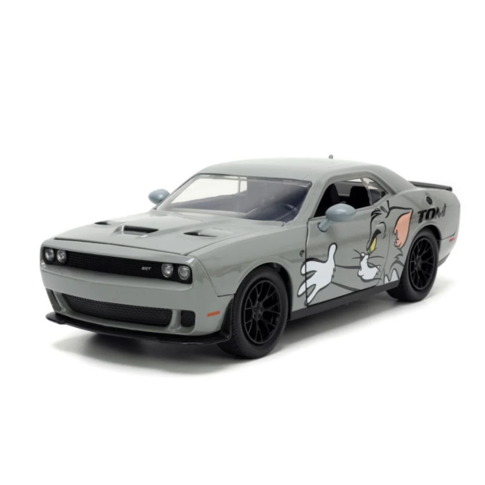 Jada Tom & Jerry 2015 Dodge Challenger Hellcat with Jerry Figure Kids/Adult Car Toy - Image 3