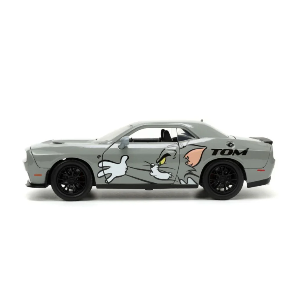 Jada Tom & Jerry 2015 Dodge Challenger Hellcat with Jerry Figure Kids/Adult Car Toy - Image 4