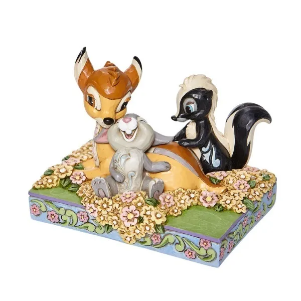 Jim Shore Disney Traditions - Bambi and Friends in Flowers - Childhood Friends - Image 2