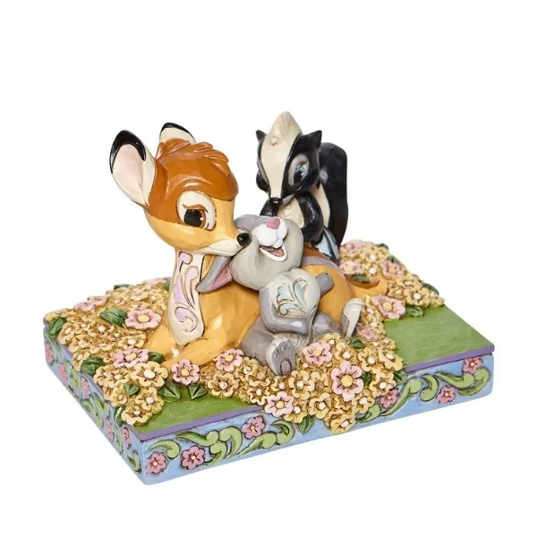 Jim Shore Disney Traditions - Bambi and Friends in Flowers - Childhood Friends - Image 3