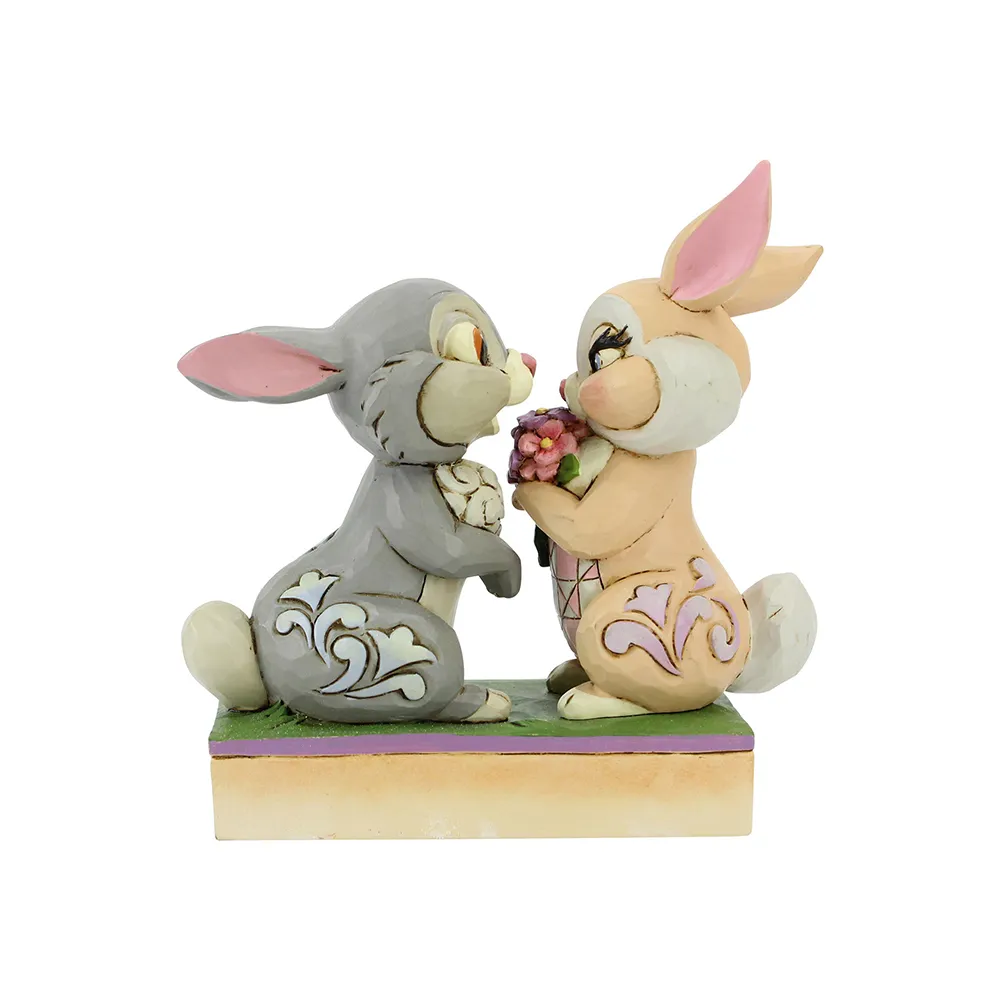 Jim Shore Disney Traditions - Bambi Thumper and Blossom - Bunny Bouquet - Image 2
