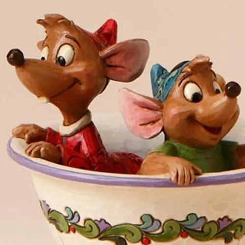 Jim Shore Disney Traditions - Cinderella Jaq And Gus In Teacup - Tea for Two - Image 5