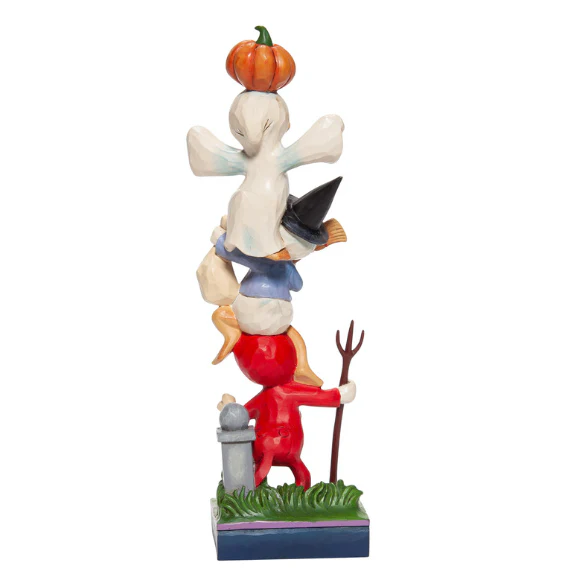 Jim Shore Disney Traditions - Huey, Dewey and Louie Stacked Halloween - Teetering Trick-or-Treaters - Image 3