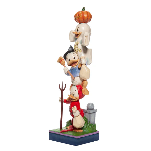 Jim Shore Disney Traditions - Huey, Dewey and Louie Stacked Halloween - Teetering Trick-or-Treaters - Image 4