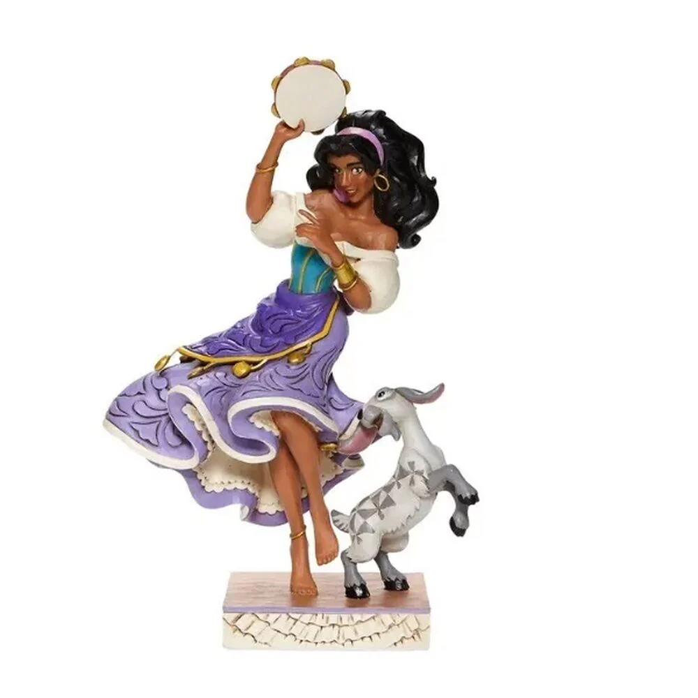 Jim Shore Disney Traditions - Hunch Back of Notre Dame Esmeralda and Djali - Twirling Tambourine-Player