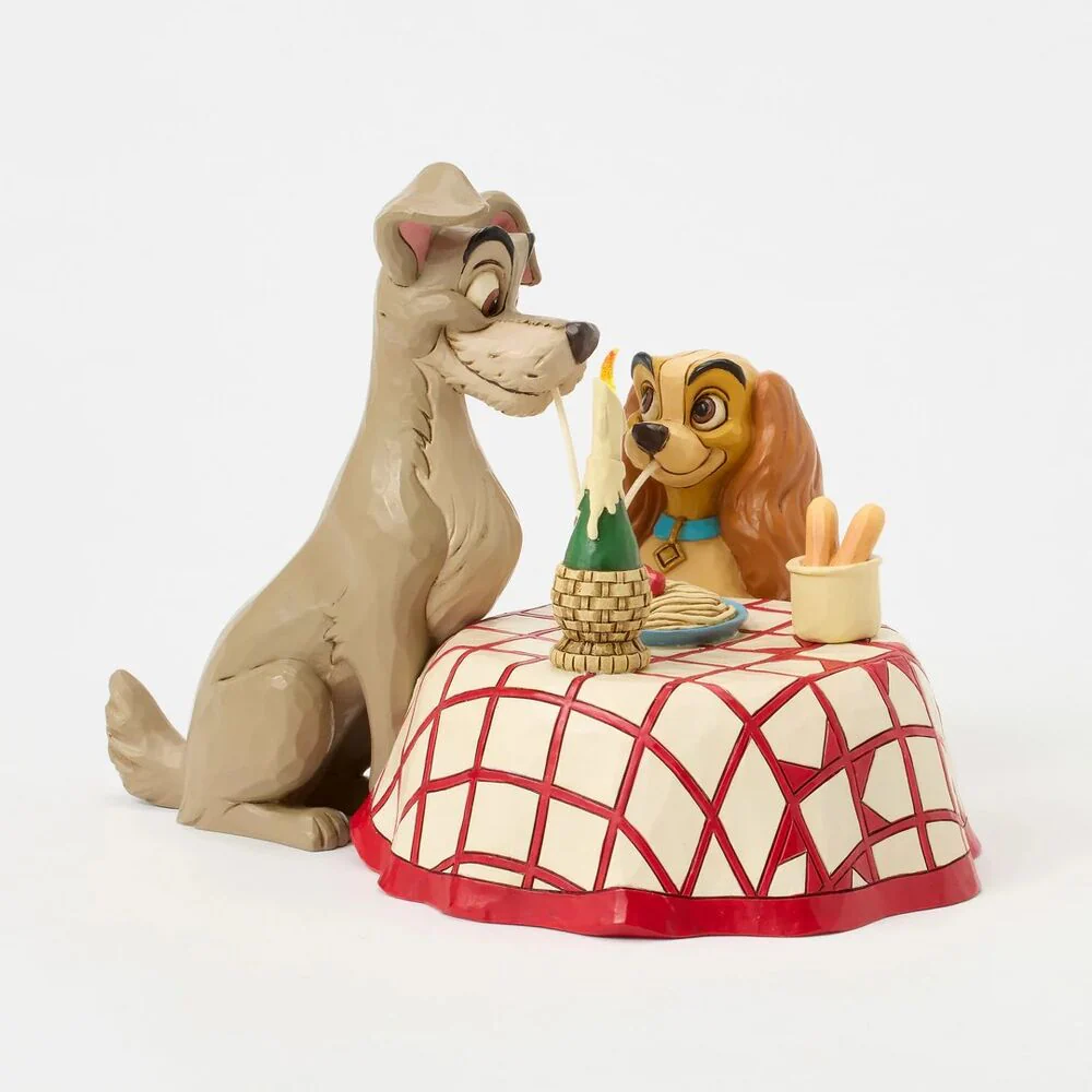 Jim Shore Disney Traditions - Lady and The Tramp - Spaghetti Scene - Image 2