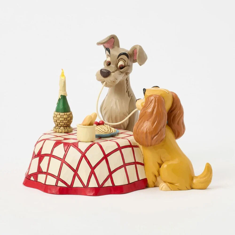 Jim Shore Disney Traditions - Lady and The Tramp - Spaghetti Scene - Image 3