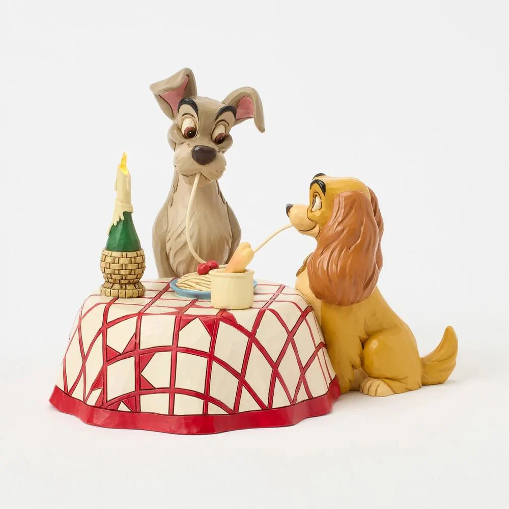 Jim Shore Disney Traditions - Lady and The Tramp - Spaghetti Scene - Image 5
