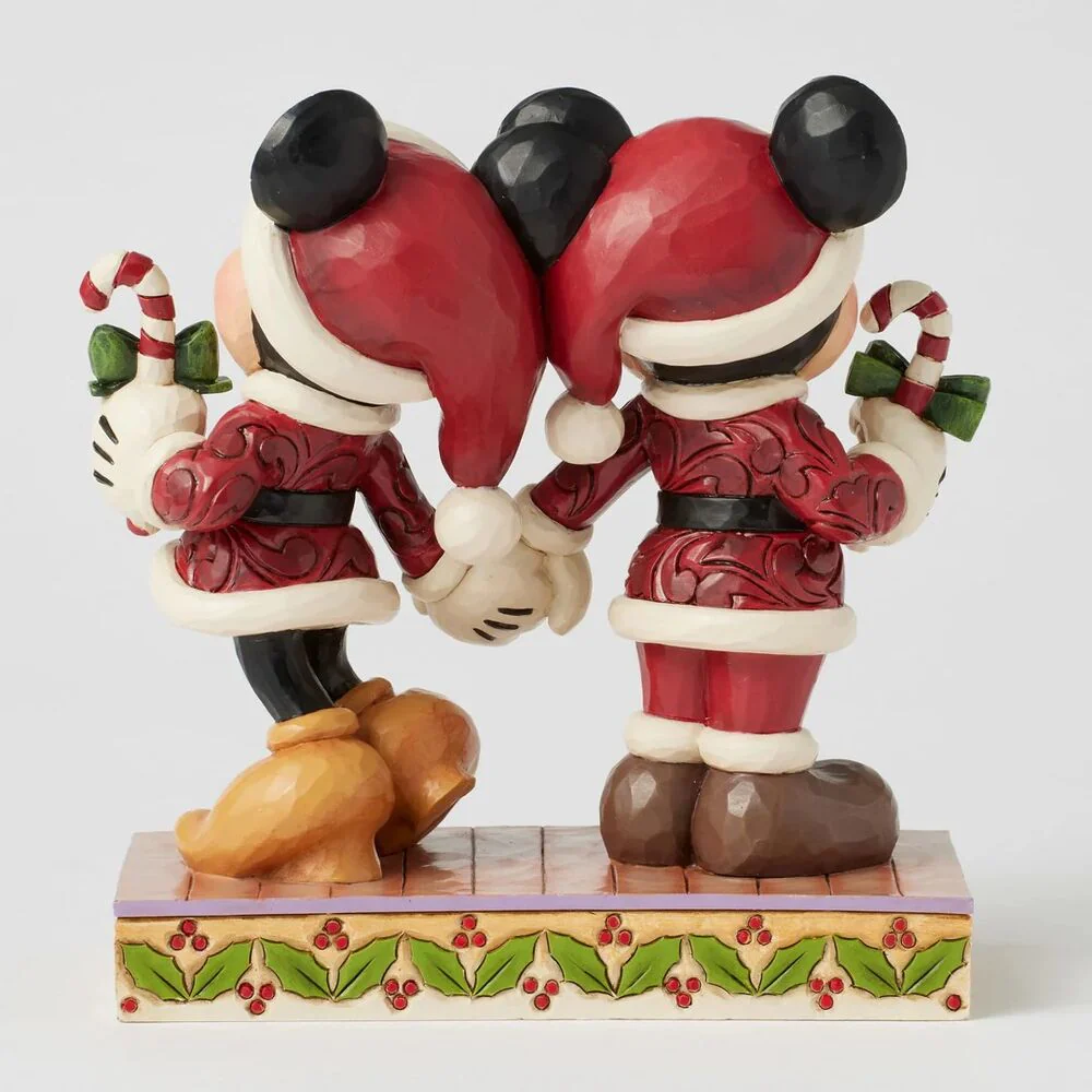 Jim Shore Disney Traditions - Mickey and Minnie Christmas with Candy Canes - Candy Cane Christmas - Image 5