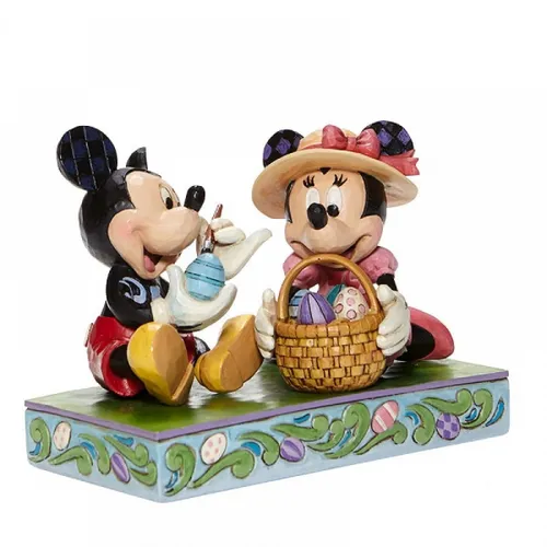 Jim Shore Disney Traditions - Mickey and Minnie Mouse - Easter Artistry - Image 3