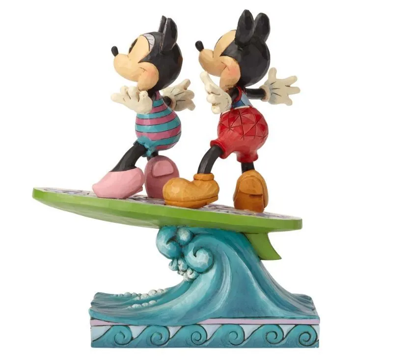 Jim Shore Disney Traditions - Mickey and Minnie Mouse on Surfboard - Surf's Up! - Image 5