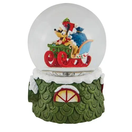 Jim Shore Disney Traditions - Mickey Mouse and Pluto Waterball - Image 3