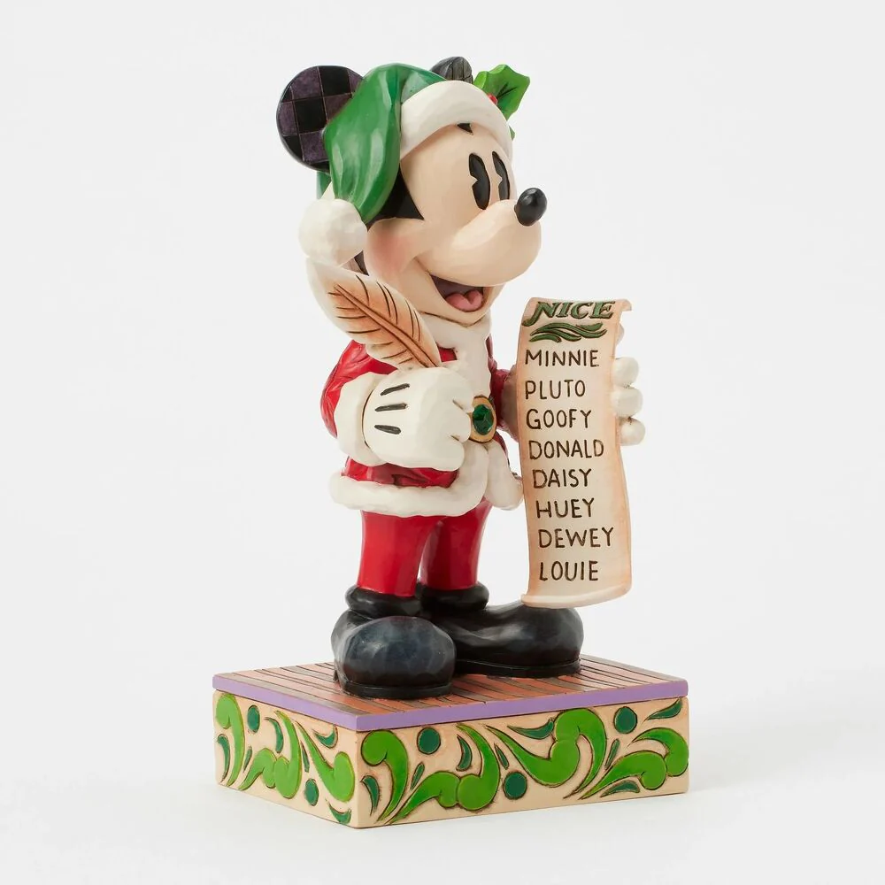 Jim Shore Disney Traditions - Mickey Mouse Christmas - Santa Mickey with List - Twenty Years Of Magic - Image 2