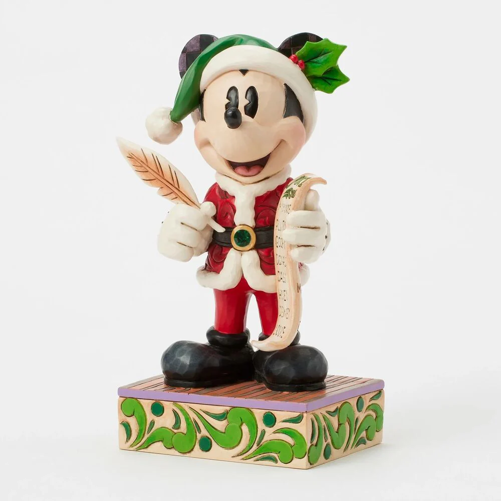 Jim Shore Disney Traditions - Mickey Mouse Christmas - Santa Mickey with List - Twenty Years Of Magic - Image 3