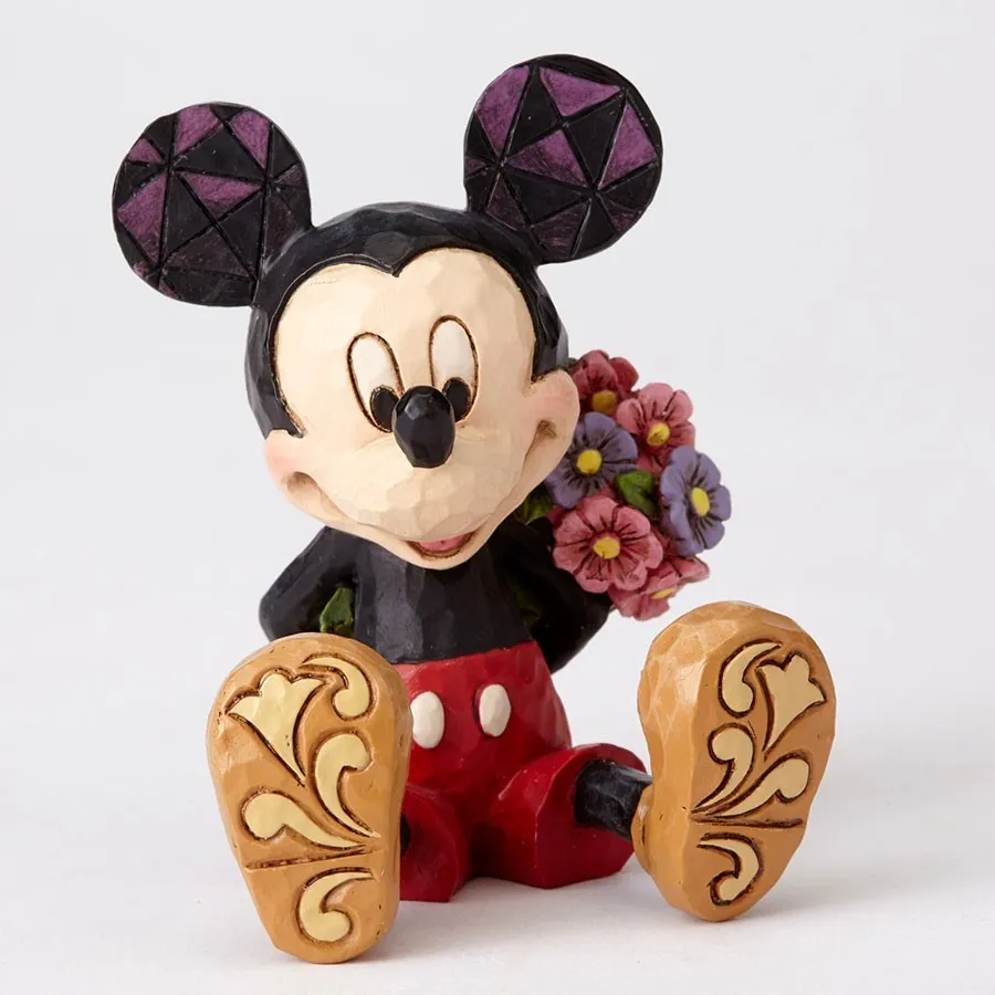 Jim Shore Disney Traditions - Mickey Mouse with Flowers Mini Figurine - Image 2