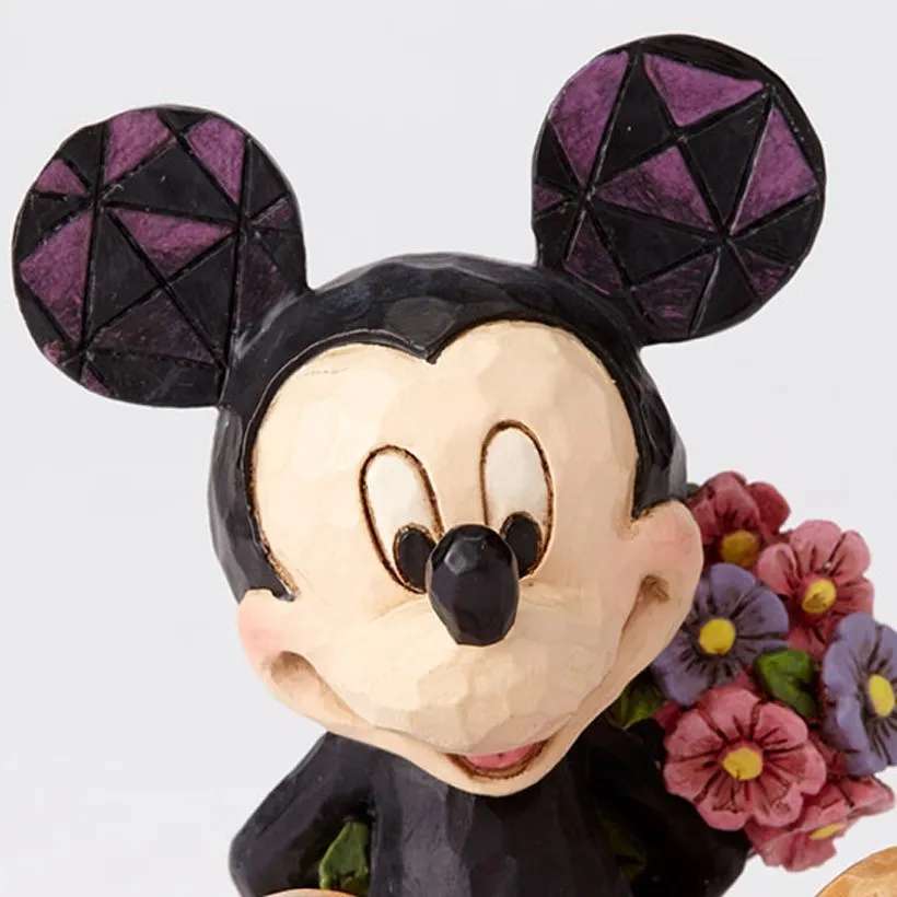 Jim Shore Disney Traditions - Mickey Mouse with Flowers Mini Figurine - Image 3