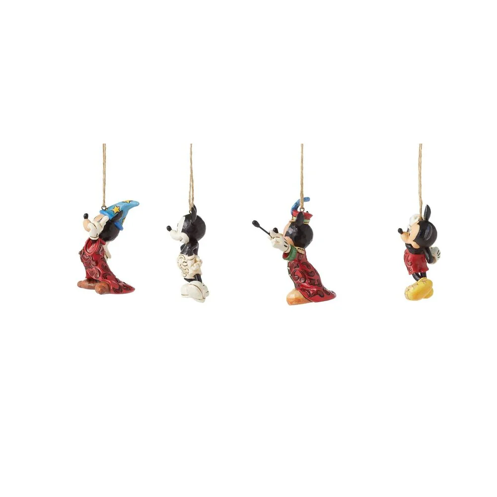 Jim Shore Disney Traditions - Mickey Through the Years Hanging Ornaments Set of 4 - Image 3