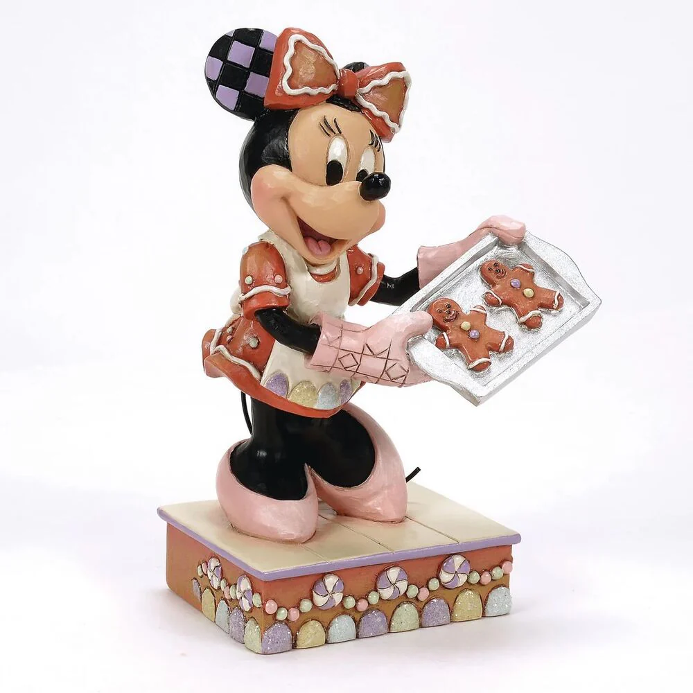 Jim Shore Disney Traditions - Minnie Mouse Christmas - Minnie with Gingerbread Cookies - Baking Bliss - Image 5