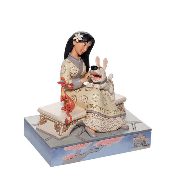 Jim Shore Disney Traditions - Mulan - Honourable Heroine White Woodland - Image 2