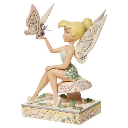 Jim Shore Disney Traditions - Peter Pan Tinkerbell - Passionate Pixie White Woodland - Image 2
