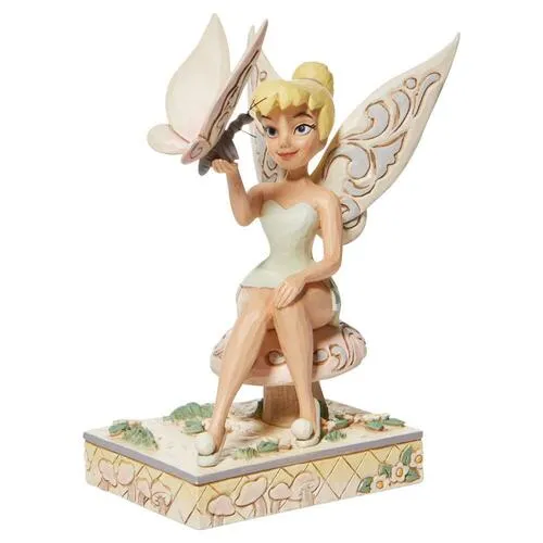 Jim Shore Disney Traditions - Peter Pan Tinkerbell - Passionate Pixie White Woodland - Image 3