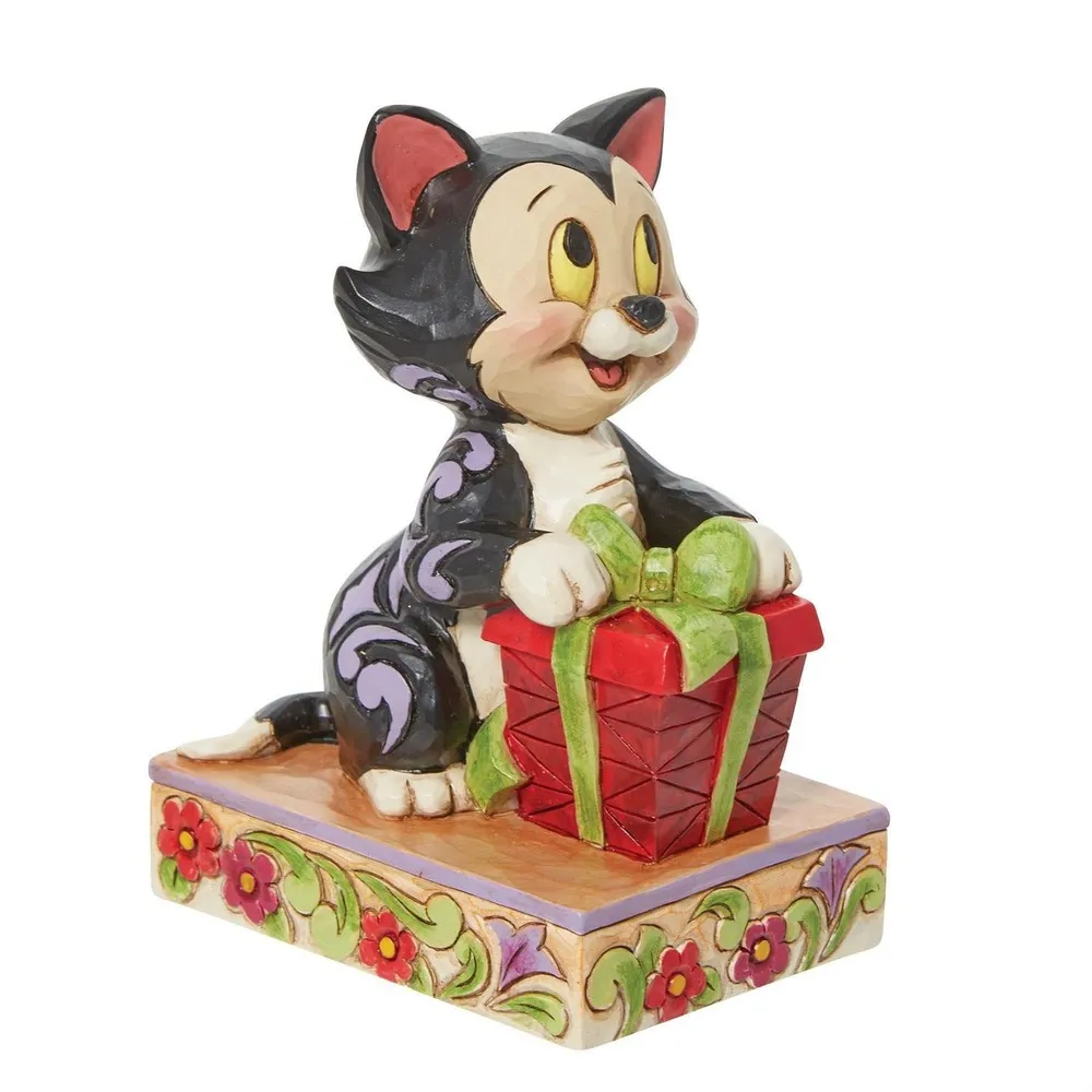 Jim Shore Disney Traditions - Pinocchio - Figaro Festive Feline - Image 3