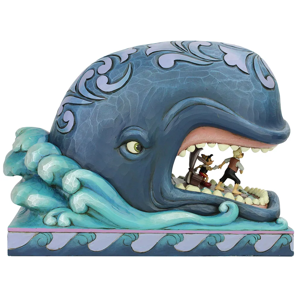 Jim Shore Disney Traditions - Pinocchio, Gepetto and Monstro - A Whale of a Whale - Image 3