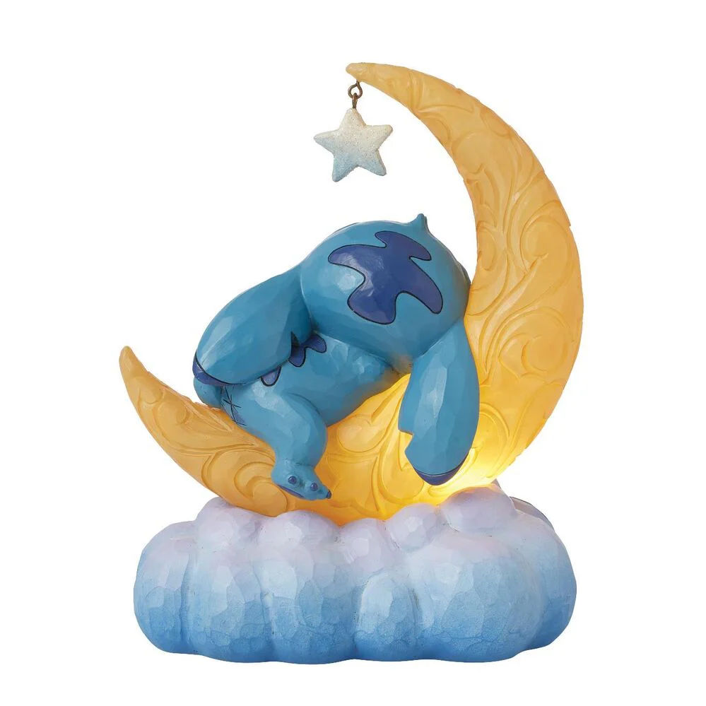 Jim Shore Disney Traditions - Stitch and Scrump on LED Moon - Image 2