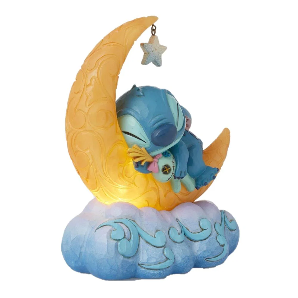 Jim Shore Disney Traditions - Stitch and Scrump on LED Moon - Image 4